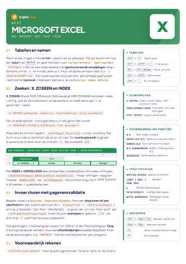 Excel Next hand-out