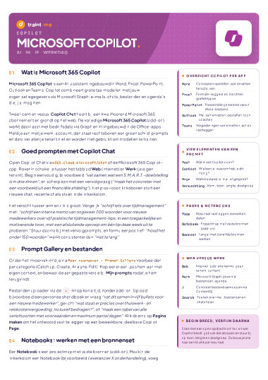 M365 Copilot Business hand-out