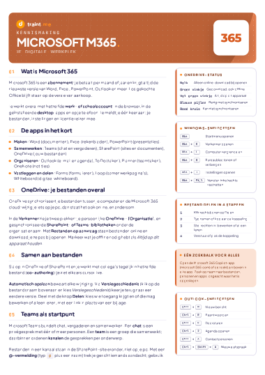 M365 Kennismaking hand-out