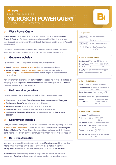 Microsoft Power Query hand-out