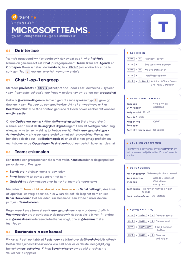 Microsoft Teams hand-out