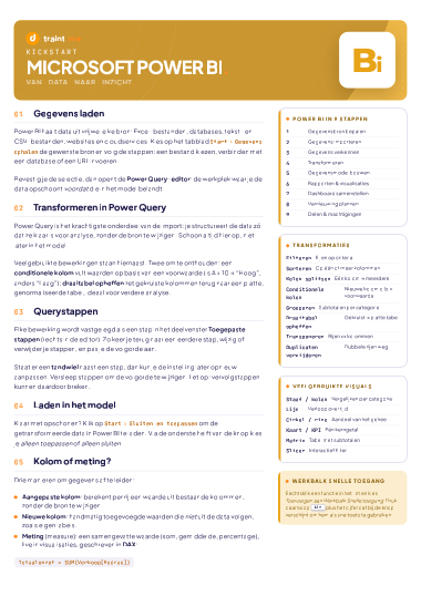 Power Bi Kickstart hand-out