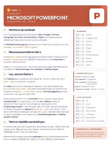 Powerpoint Kickstart hand-out