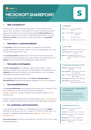 Sharepoint Kickstart hand-out
